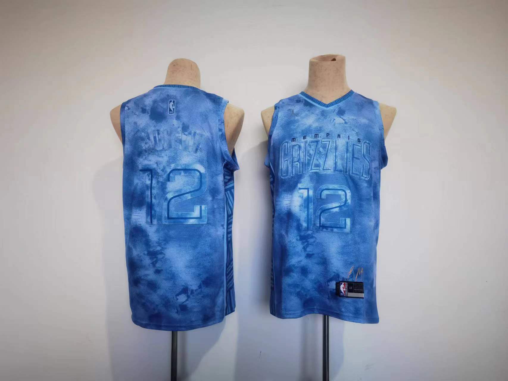 Men Memphis Grizzlies #12 Ja Morant Blue Selected Edition NBA Jersey